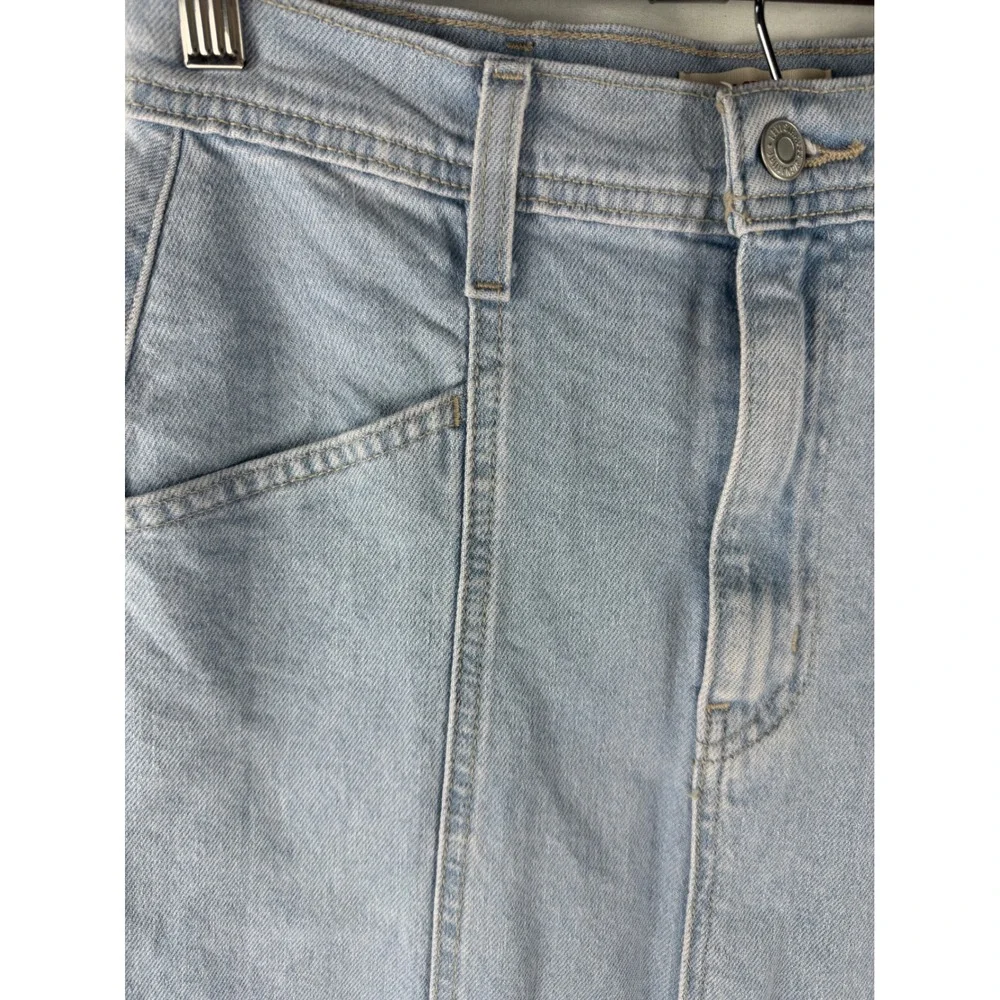 Levi Strauss Signature Womens Light Wash Denim Midi Skirt Blue Size S Seamed - Picture 4 of 8